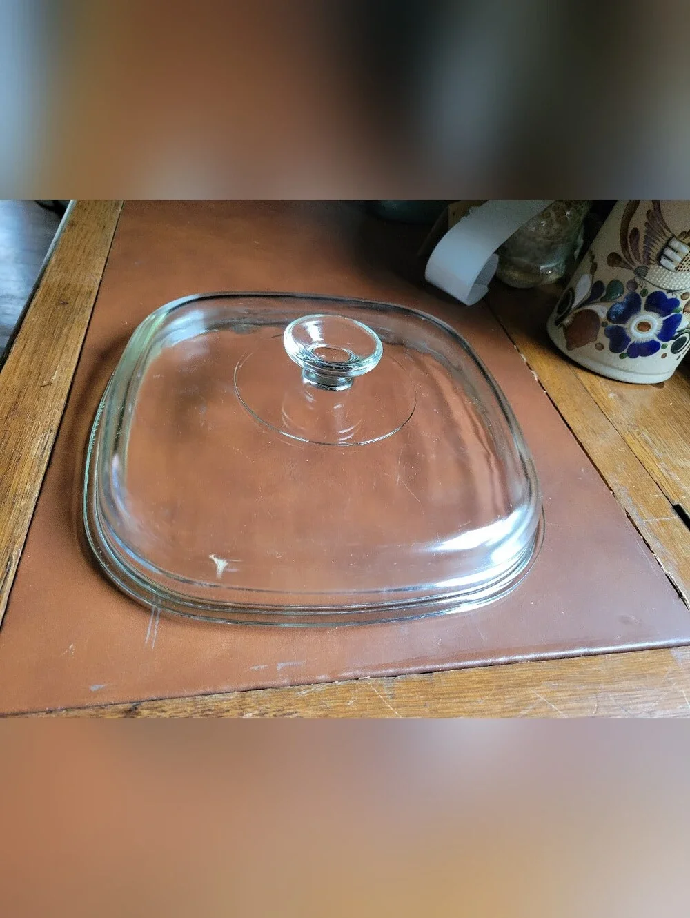 Pyrex Glass Lid #A-12-C, Replacement Cover for A-5-B Casserole Dish About 10x10